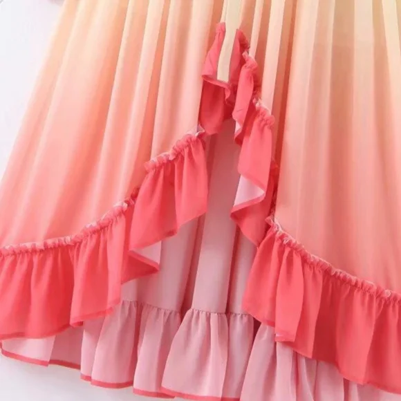 Boho Rainbow High Low Maxi Dress - Picture 11 of 14